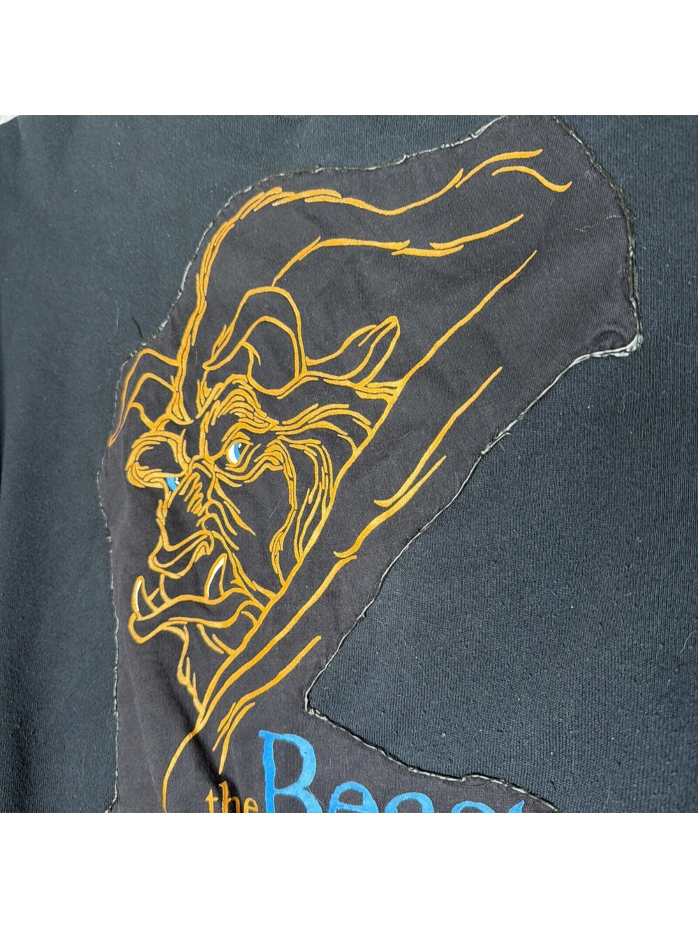 Vintage Disney Reworked XXL Beauty and the Beast Graphic Crew Neck 90s Promo - Picture 4 of 11